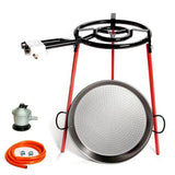 Set Paellero Completo Paellera 46 cm + Quemador 40 cm La Valenciana Vaello