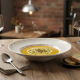 Plato Hondo Gourmet Porcelana Color Natural 24 cm 400 ml Grain Bonna