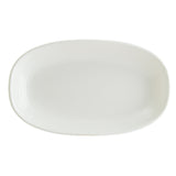 Plato Oval Porcelana Marfil 29x17 cm Loop Bonna