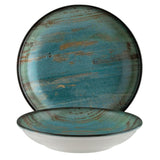 Plato Hondo Porcelana Madera Mint 25 cm Bonna