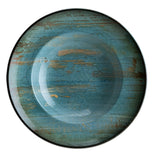 Plato Hondo Porcelana Decorada Madera 27 cm 400 ml Madera Mint Bonna