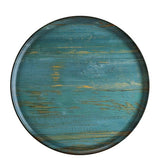 Plato Plano Porcelana Decorada 30 cm Madera Mint Bonna