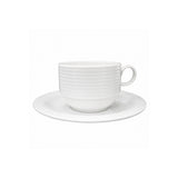 Taza Té con Platillo Porcelana Blanca Duo 200 ml Costa Verde (Set 6 Piezas)
