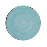 Plato Llano Porcelana Rústico Azul 21 cm Costa Verde