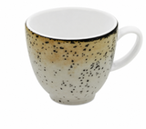 Taza Café con Platillo Porcelana Rústico Blanco 100 ml Costa Verde (Set 6 Piezas)