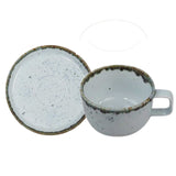 Taza Café con Platillo Porcelana Joyful 100 ml Costa Verde (Set 6 Piezas)