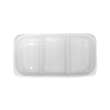 Fuente 3 Divisiones Porcelana Blanca Com 32x17 cm Costa Verde