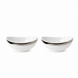 Bowl Porcelana Blanca con Borde Plata 10 cm Saturno Platinium Costa Verde