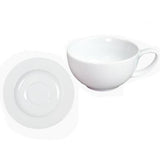 Taza Porcelana Blanca con Platillo 265 ml Saturno Costa Verde (Set 6 Piezas)