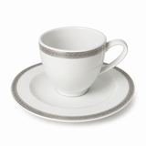 Taza de café 100ml con platillo troy set 6 pcs Costa Verde
