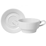 Taza Consomé con Platillo Porcelana Blanca Océano 300 ml Costa Verde (Set 6 Piezas)