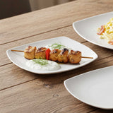 Plato Pan Cuadrado Loza Blanca 16 cm Strada Stratus (6 Pcs)