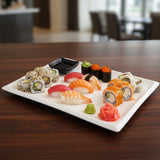 Bandeja para Sushi Porcelana Blanca 30 x 21 cm Stratus