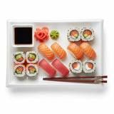 Bandeja Sushi Rectangular Loza Blanca 35x25 cm Stratus