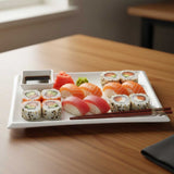 Bandeja Sushi Rectangular Loza Blanca 35x25 cm Stratus