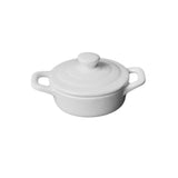 Pailita Cuadrada con Tapa Porcelana Blanca 7 cm Stratus