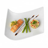 Plato Rectangular Loza Blanca 24.5x20 cm Stratus