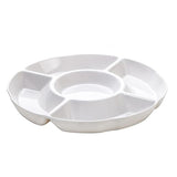 Plato Coctel Porcelana Blanca 5 Cavidades 30 cm Stratus