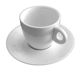 Taza Té con Platillo Porcelana Blanca 200 ml Soffie Stratus (Set 6 Piezas)