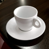 Taza Té con Platillo Porcelana Blanca 200 ml Soffie Stratus (Set 6 Piezas)