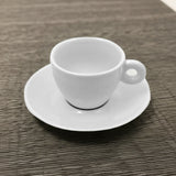 Taza de Café con Platillo Porcelana Blanca Soffie Set 6 Piezas Stratus