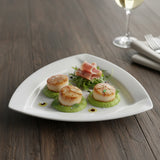 Plato Cuadrado Loza Blanca 20.5 cm Concerto Stratus