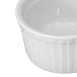 Ramekin Acanalado Porcelana Blanca 6.5 cm Stratus (Set 12 Piezas)