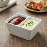 Pocillo con División Porcelana Blanca 12x9 cm Stratus