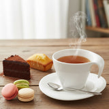 Taza Té con Platillo Loza Blanca 200 ml Future Stratus (Set 6 Piezas)