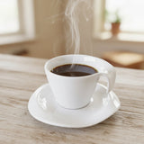 Taza Café con Platillo Loza Blanca 100 ml Future Stratus (Set 6 Piezas)