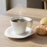 Taza Café con Platillo Loza Blanca 100 ml Future Stratus (Set 6 Piezas)