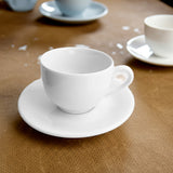 Taza de Té con Platillo Porcelana Blanca Voyage 200 ml Set 6 Piezas Schmidt