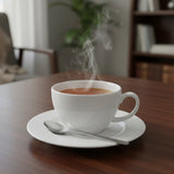 Taza de Té con Platillo Porcelana Costa Verde Duo 225 ml Set 6 Piezas
