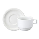 Taza Café con Platillo Porcelana Blanca 100 ml Protel Schmidt (Set 6 Piezas)