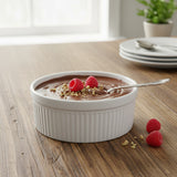 Ramekin Canelado Porcelana Blanca 16 cm Línea Horno Schmidt