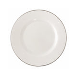 Plato bajo Porcelana Blanca con ribete Plateado 27 cm Prata Schmidt