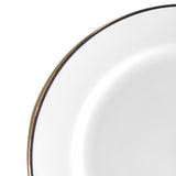 Fuente Porcelana Blanca Borde Plateado y Dorado 28 cm Schmidt