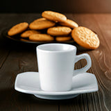 Taza Té Porcelana con Platillo 200 ml Tetra Schmidt (Set 6 Piezas)