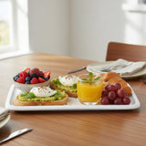 Bandeja Rectangular Porcelana Blanca 31x15 cm Stratus