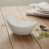 Bowl Oblicuo Loza Blanca 17.5x11 cm Stratus