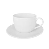 Taza Desayuno con Platillo Porcelana Blanca 10 cm Rioja Stratus (Set 6 Piezas)