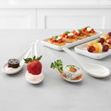 Cuchara Cóctel Porcelana Loza Blanca 12 cm Stratus (Set 12 Piezas)