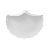 Plato Medialuna Loza Blanca 22.5x18 cm Stratus