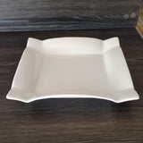 Plato Cuadrado Loza Blanca 19 cm Eclissi Stratus