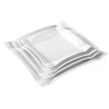 Plato Cuadrado Loza Blanca 29 cm Eclissi Stratus