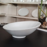Bowl Oblicuo Loza Blanca 21x11 cm Stratus