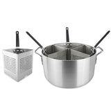 Olla para Pasta Aluminio con 4 Insertos 20 Lt 35x18 cm Dechef