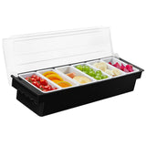 Dispensador de 6 Condimentos Base ABS con Tapa Dechef
