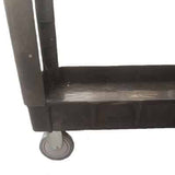 Carro de Transporte Pesado Polipropileno Negro 2 Estantes 101 x 44 x 84 cm Dechef