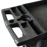 Carro de Transporte Pesado Polipropileno Negro 2 Estantes 101 x 44 x 84 cm Dechef